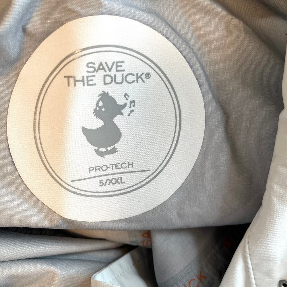 Save The Duck Pro Tech Belted Double Breasted Trench Coat In White Size XXL New - Picture 13 of 16